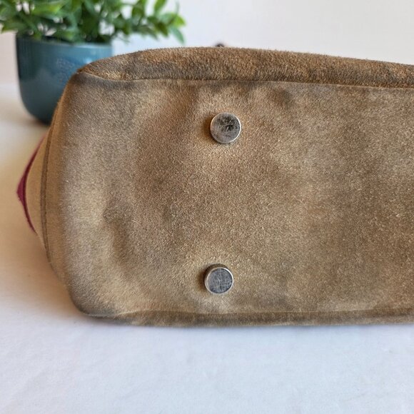 VGUC Coach Ltd Edition Large Wave Multi Color Suede Gallery Tote #1434 - Picture 10 of 16